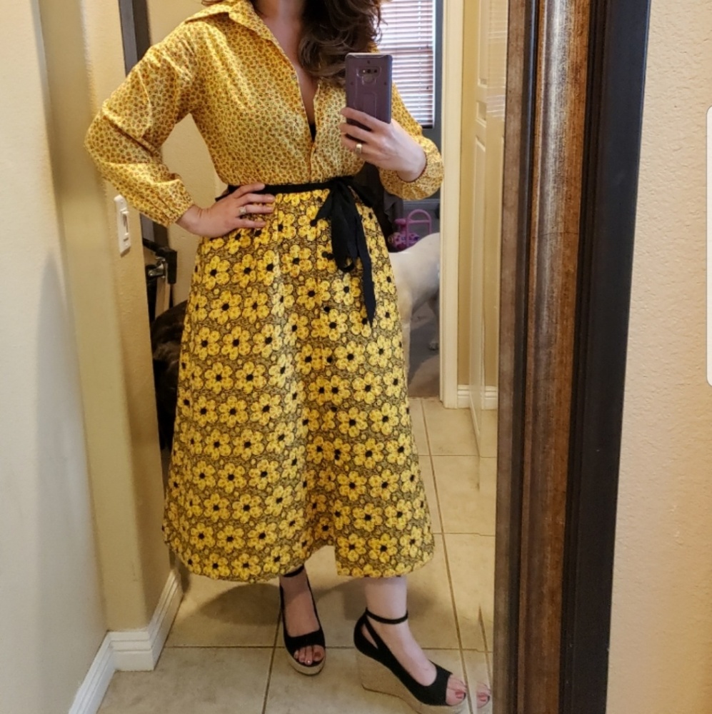 Vintage Quilted Skirt Dress Reduced Final